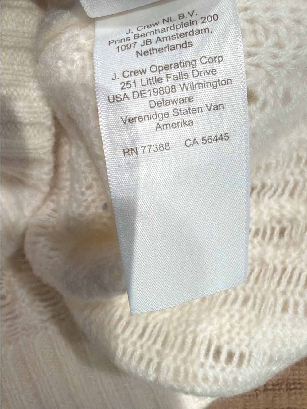 J Crew Cashmere cable-knit blouson-sleeve relaxed fit sweater Snow size L NWT - Picture 14 of 15